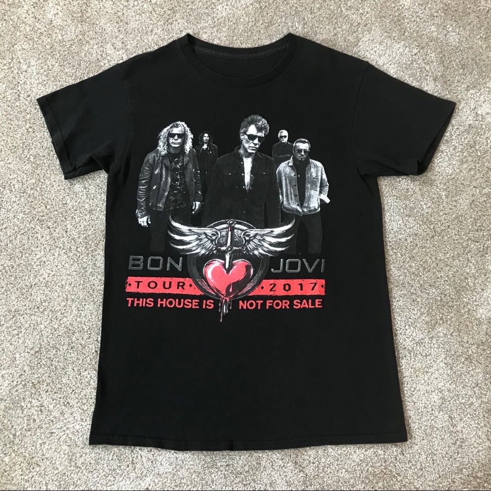 BON JOVI 2017 Tour ROCK CONCERT Band TEE T-Shirt